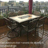 Outdoor Barbecue Table And Chair Cast Aluminum Terrace Set Courtyard Garden Iron Art Home Leisure Combination Bbq Table Smokeless Multi-function Electric 8 + 1 [eli With 230cm Double Stove Long Table] Electric + Charcoal Grill Hot Pot