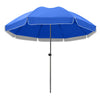 2.6m Blue Double Layer Sunshade Umbrella Super Large Outdoor Stall Large Courtyard Umbrella Canopy Folding Under Umbrella 2.08m