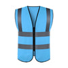 10 Pieces High Visibility Safety Vest with Zipper Construction Work Vest Breathable Lightweight Reflective Running Vest