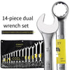 14 Piece Set Box Spanner  Dual Purpose Wrench Set 8-24 Open End Spanner Box Spanner