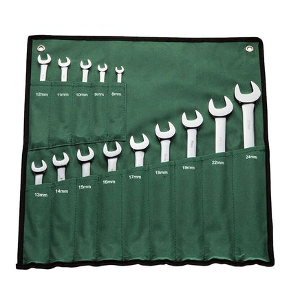 High Hardness 8-24mm Box Spanner Set Box Spanner Set Of 14 Pieces Full Polishing Large Torque Spanner