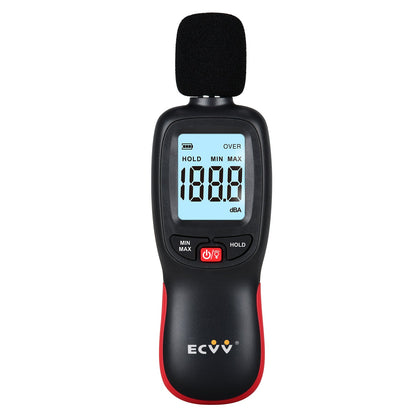 ECVV Sound Level Meter Portable Digital Noise Meter Tester with LCD Backlight Display Decibel Meter with Data Record Function Measuring Range 30~130dBA