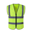 10 Pieces Fluorescent Yellow Reflective Vest Two Horizontal And Two Vertical Traffic Protection Reflective Vest Warning Clothing Construction Road Maintenance