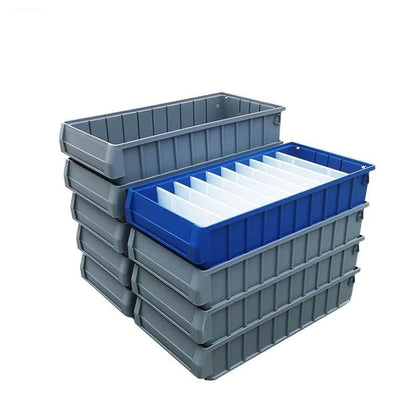 Partition Type Parts Box Plastic Partition Type Material Box Hardware Box Storage And Finishing Element Box Shelf Classification Grid Strip Box Blue