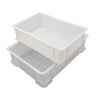 6 Pieces Thickened Plastic Logistics Turnover Box Parts Box Classification Basket Toolbox Storage Box Storage Box No.5 White 340 * 270 * 130mm