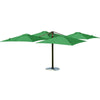 Outdoor Sunshade Sun Umbrella Courtyard Commercial Folding Umbrella Villa Bar Outdoor Umbrella Dark Green 2.5m Square Four Headed Umbrella