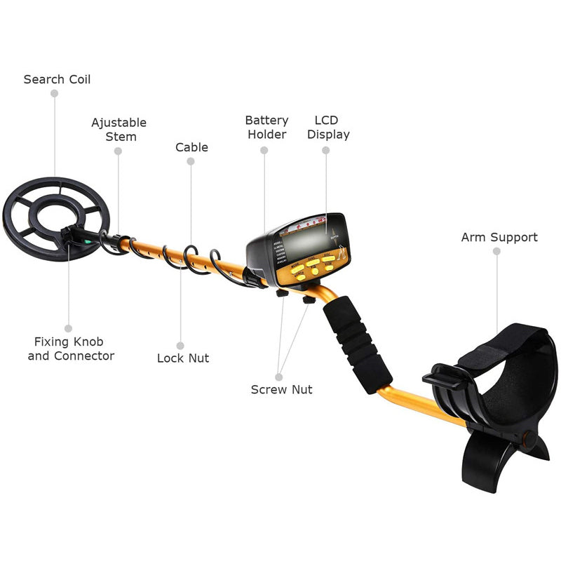 NALANDA Metal Detector 18khz Gold Finder Treasure Hunter with 5 Detection Modes and Submersible Search Coil