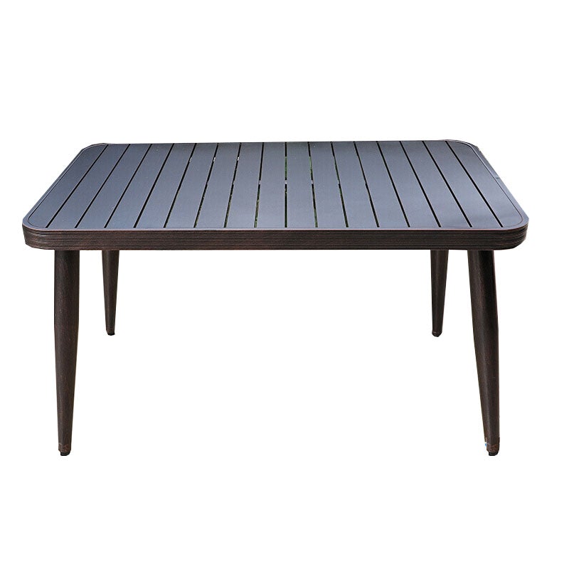 Outdoor Dining Table Leisure Garden Aluminum Alloy Tables And Chairs In Courtyard × 80cm Stripe Rectangular Table