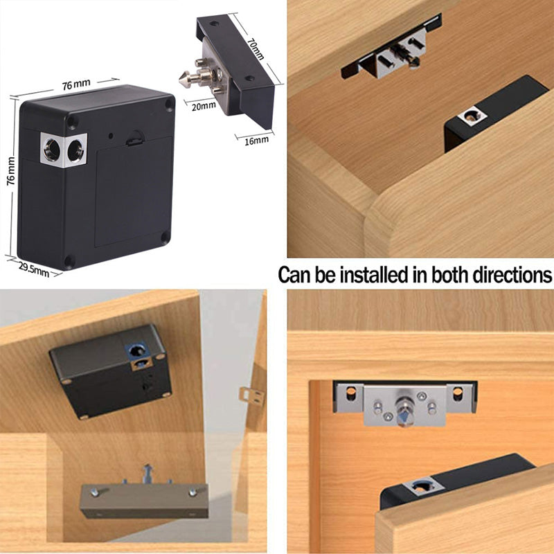 Electronic Smart NFC RFID Cabinet Lock, Hidden DIY Cabinet Lock; ECVV ...