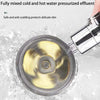 Handheld Turbocharged Pressure Propeller Shower - Propeller Driven Turbo Charged Spinning Shower Head - High-Pressure Water Saving Shower Head with Filter and Pause Switch, Easy Install 360 Degrees Rotating
